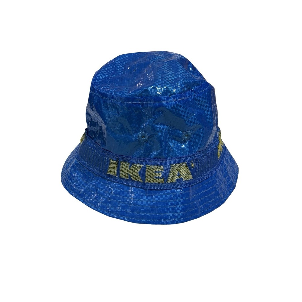 IKEA Bucket Hat Knorva Frakta Shopping Bag Blue Yellow Limited Edition OS
